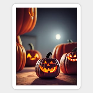 funny pumpkin head Sticker